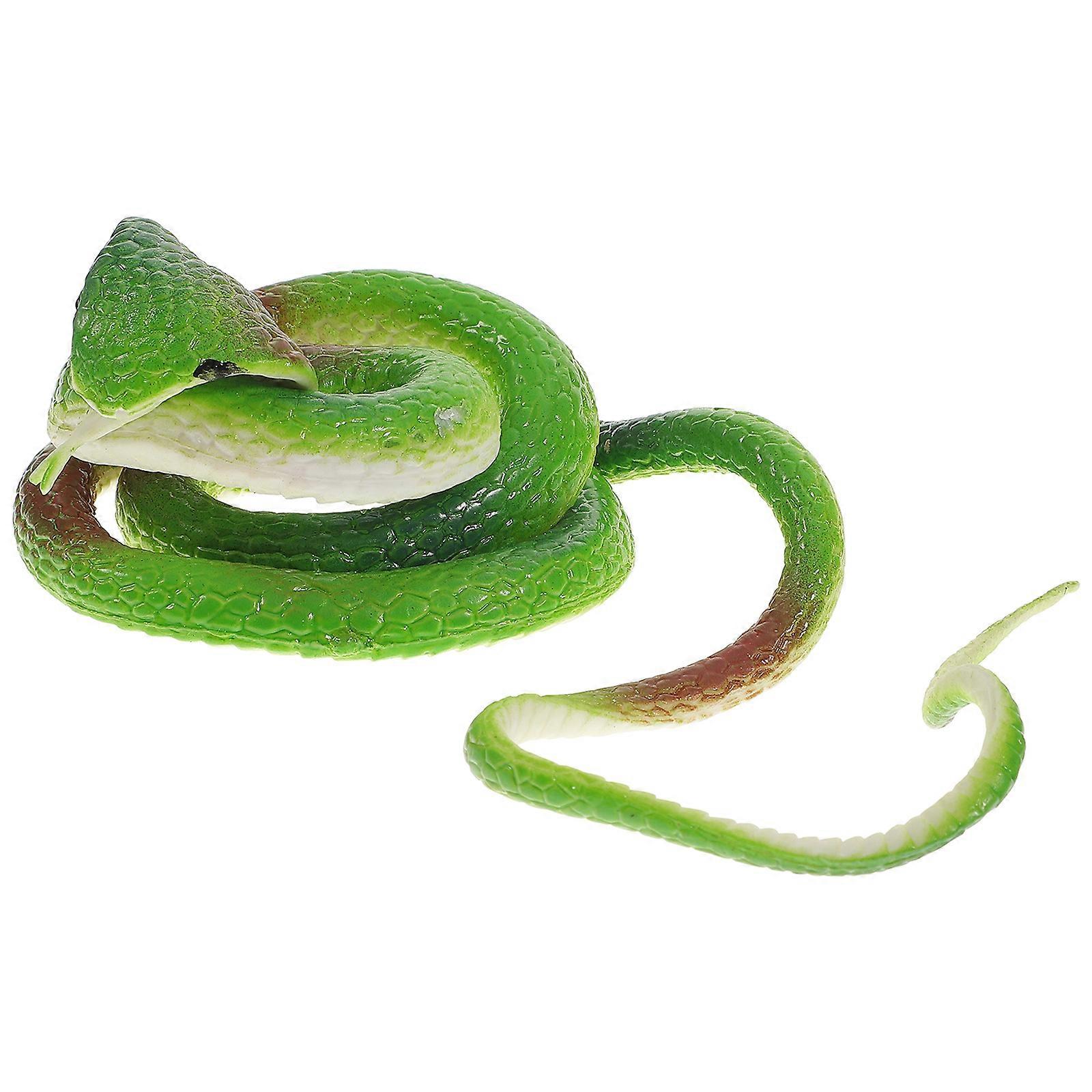 Imitated Cobra Shape Rubber Snake Prop For Halloween Fun And Classroom Decoration 1Pack