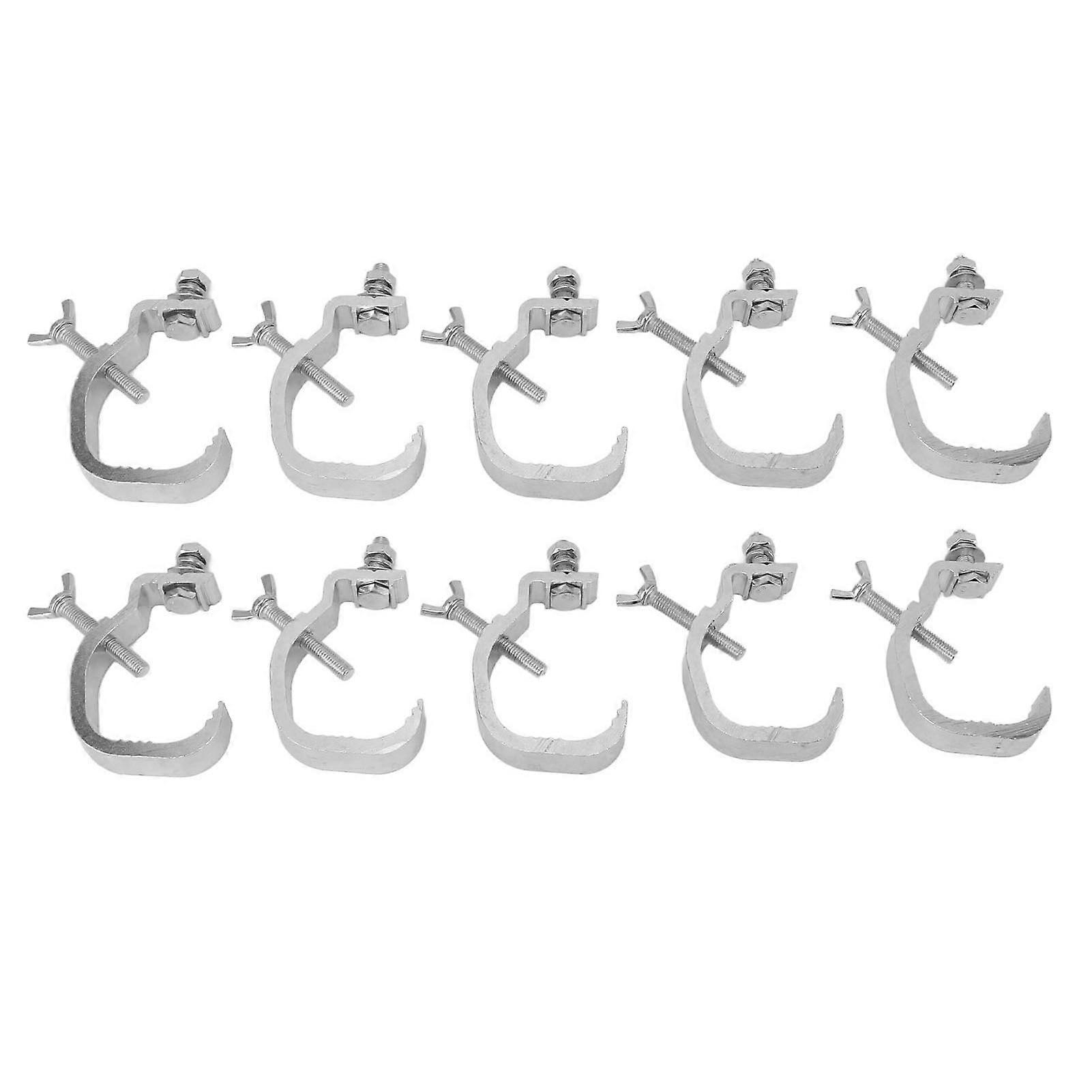 10 قطع المرحلة ضوء المشبك 77 رطل تروس المشبك سبائك الألومنيوم سهلة التثبيت يناسب 30 إلى 52 مم OD الأنابيب المرحلة جبل هوك