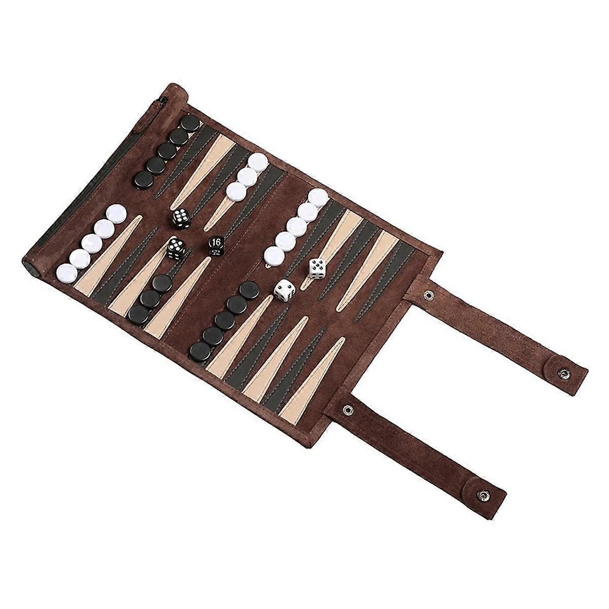 Chess Backgammon Board Game Travel Set Chess Board Set Strategy Board Game Playing Pieces Dice Cups Chess for Table Game