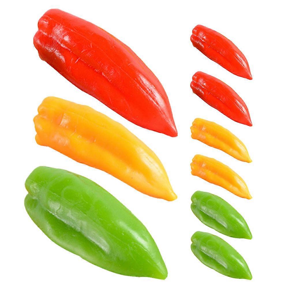 Simulation Pepper PVC Mini Artificial Chili Pepper for Decoration 18Pcs