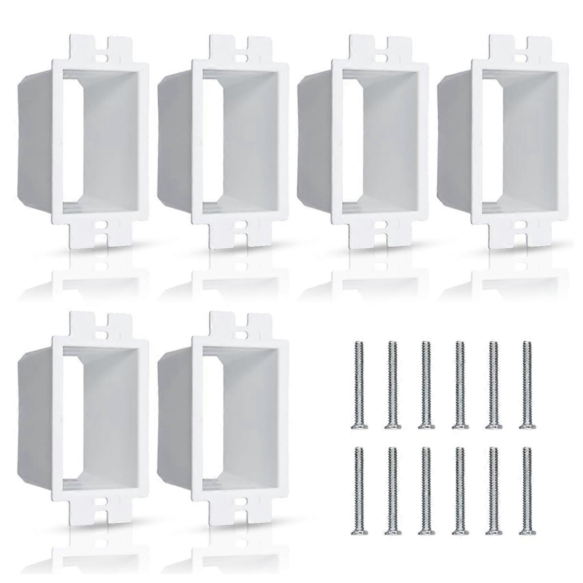 6pcs Electrical Outlet Box Extender, with 12pcs Screws 1 Gang Switch