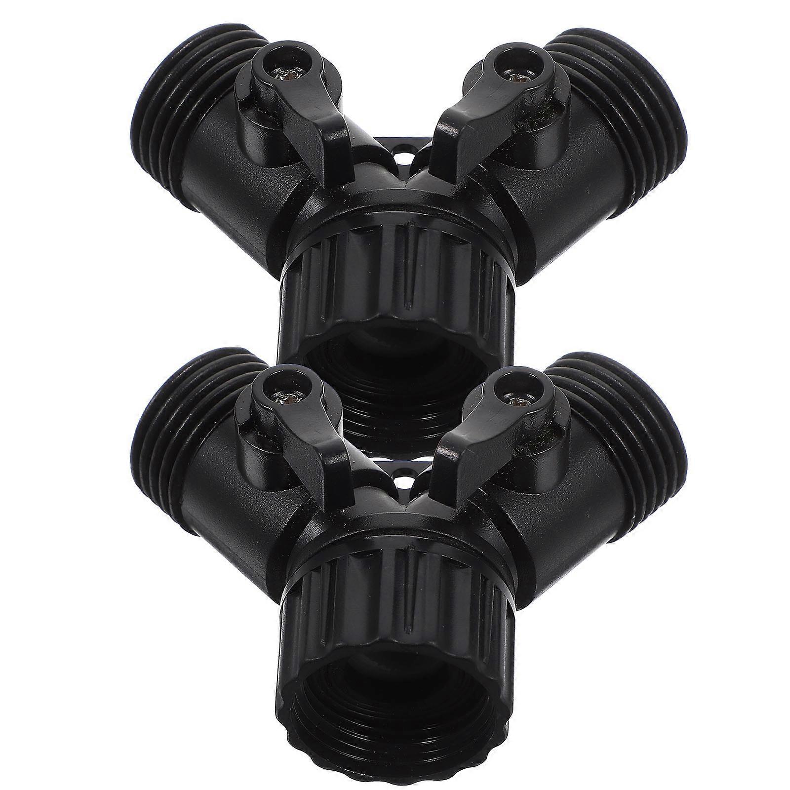 Adjustable Hose Splitter Y Type Connector for Garden 2Pcs Replacement