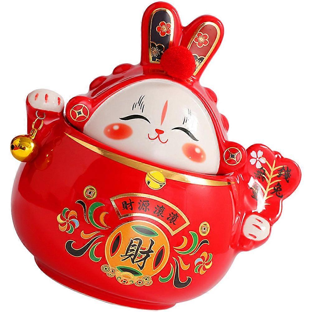 Red Ceramic Tea Jar Sealed Storage Home Use 11.5X11.5CM 220ml Capacity Keep Tea Fresh 1Pcs