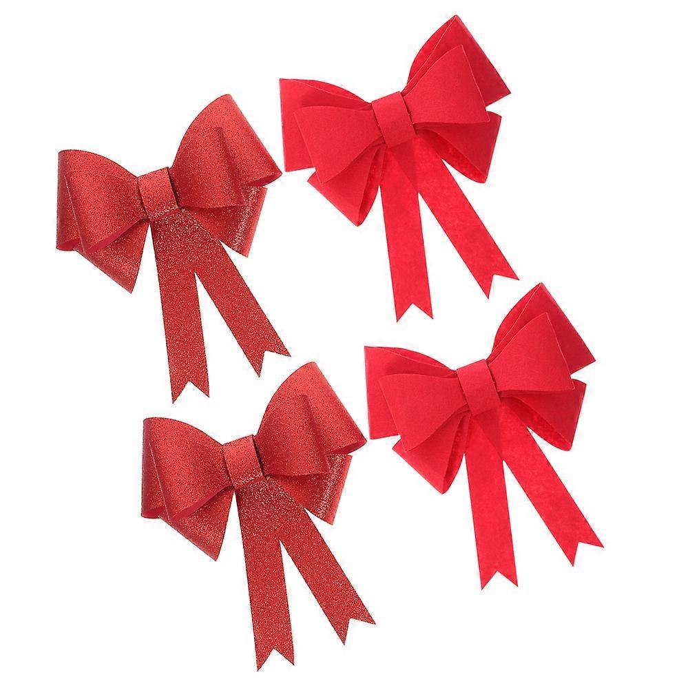 Fabric Wedding Curtain Tiebacks Red Bowknot Decorative Holdbacks 8Pcs Set