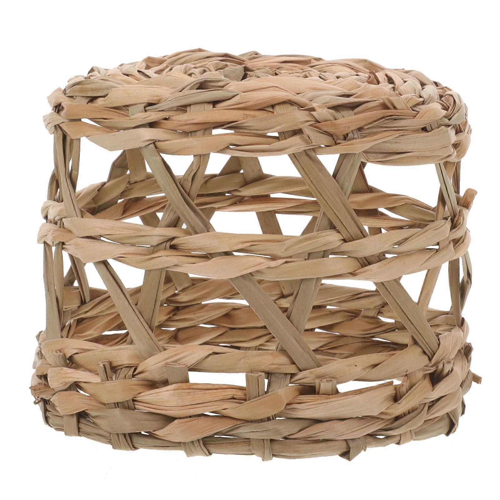 Woven Straw Lampshade Replacement for Hanging Lamp 5Pcs Brown Color