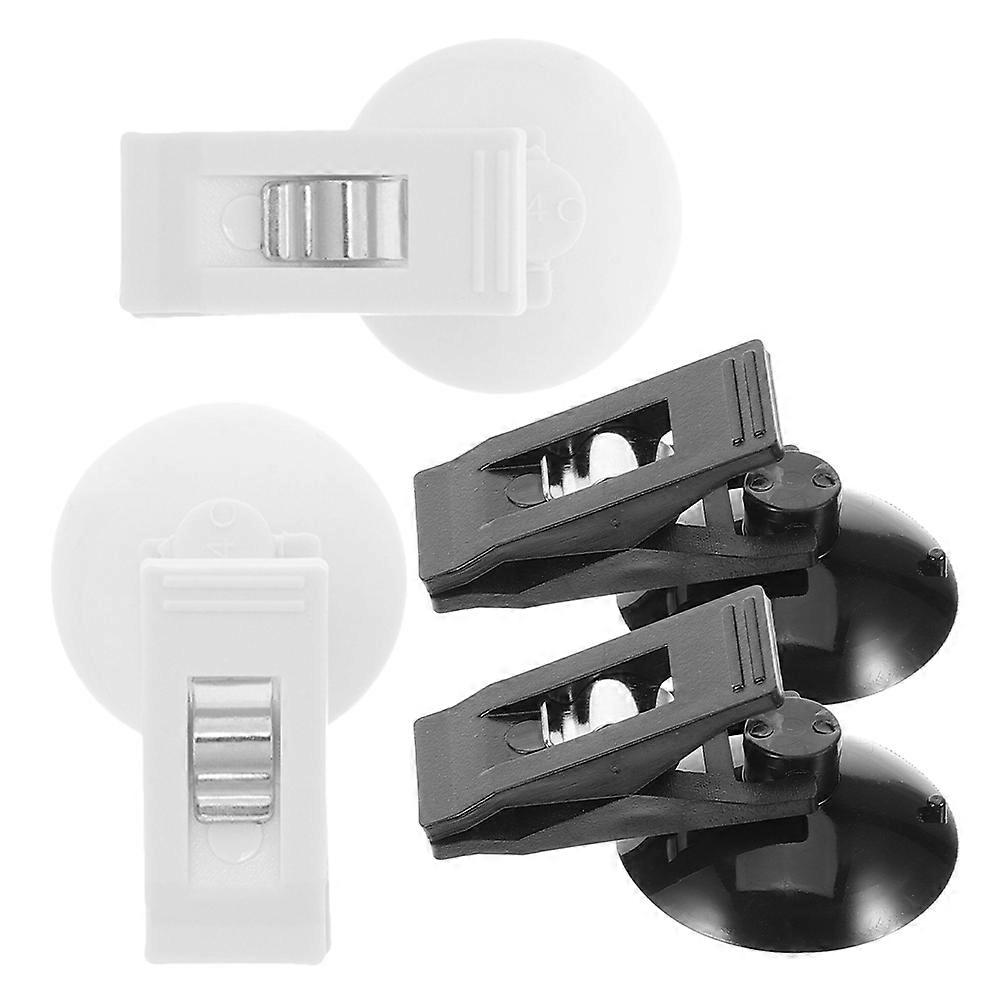 Suction Cup Clips 4 Pairs Secure Hold Card Holder For Car Use Compact Design Easy Access