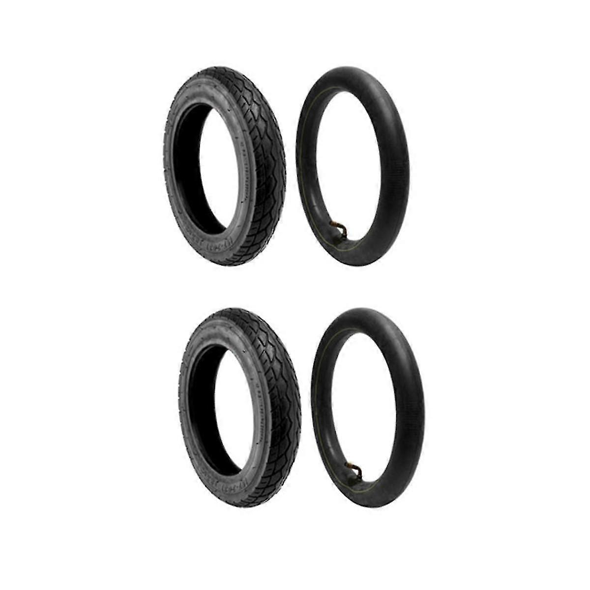 2 Set 12 1/2x2 1/4 Batteria Pneumatico per auto 57-203 Pneumatico interno ed esterno della sedia a rotelle elettrica 62-203 Pneumatico Nero