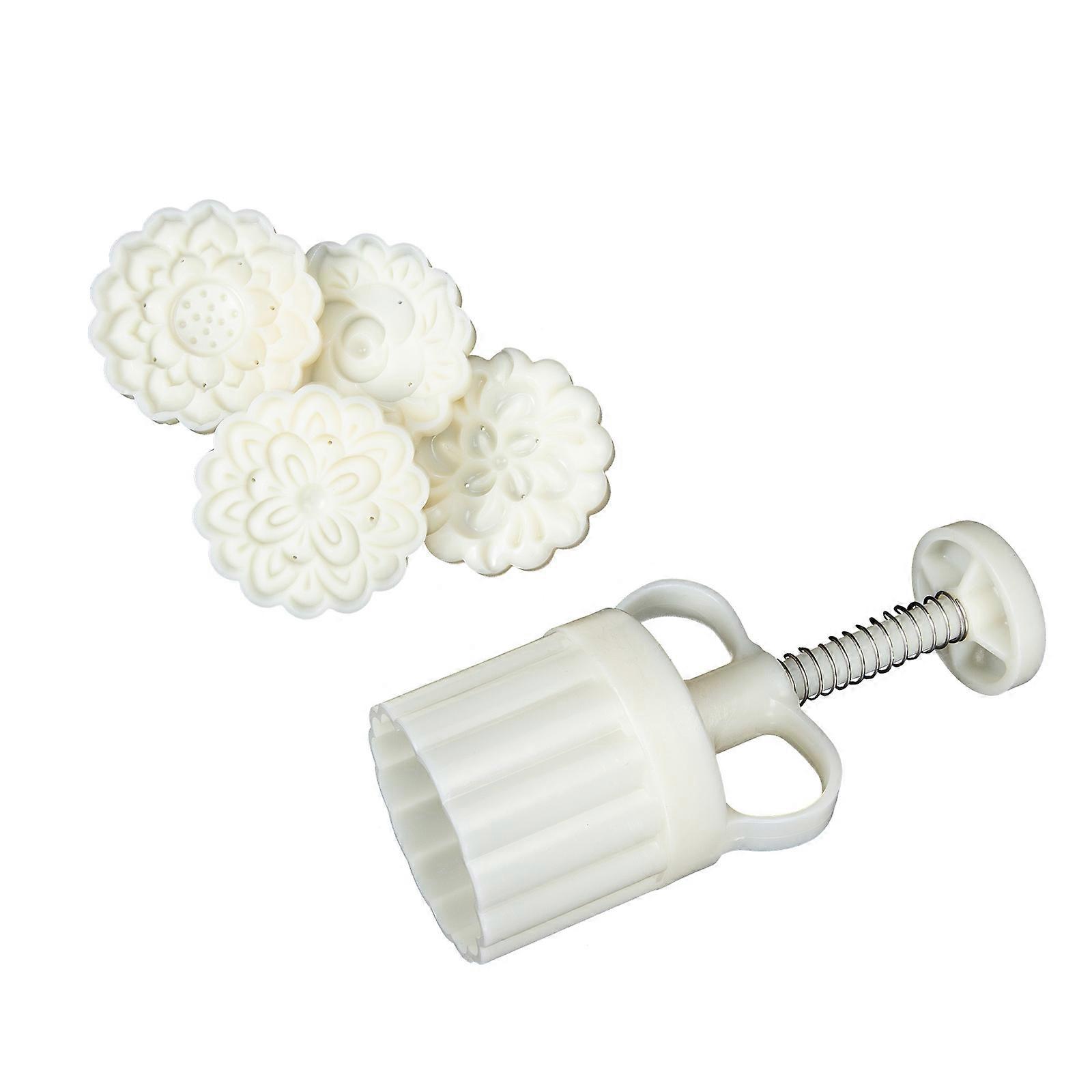 DIY Moon Cake Molds 2 Sets Suitable For Gift Giving Featuring Creative Orchid Shape For Home Users And Bakery Enthusiasts