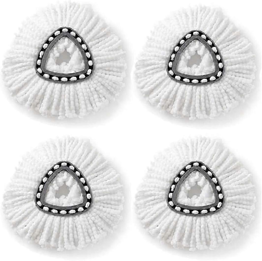 Spin Mop Replacement Heads Microfiber Spin Mop Refill Heads Easy Cleaning Mop Head (white 4pcs)