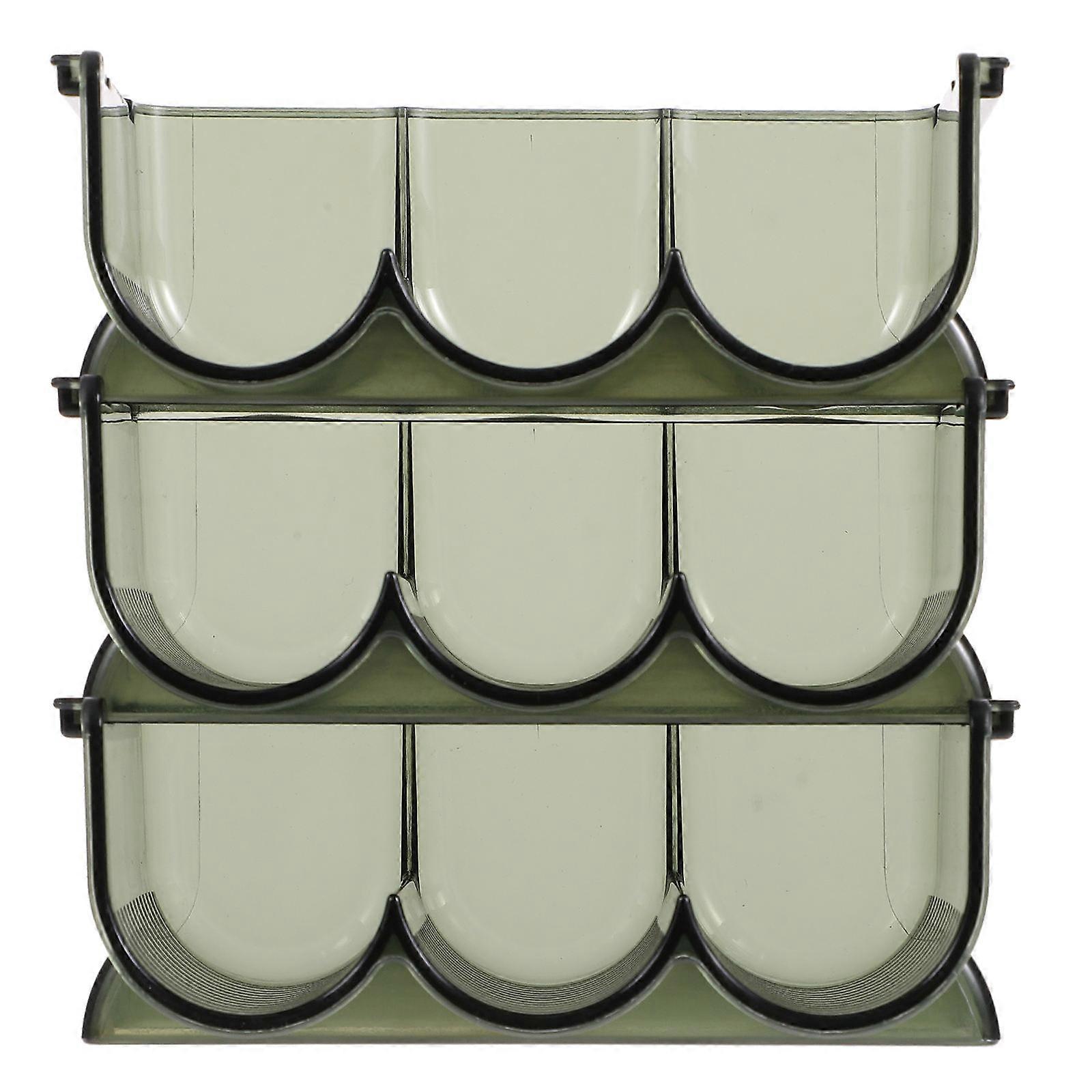 Lipstick Storage Box Delicate Lipstick Rack for Storage 4Sets Green Stackable Organizer