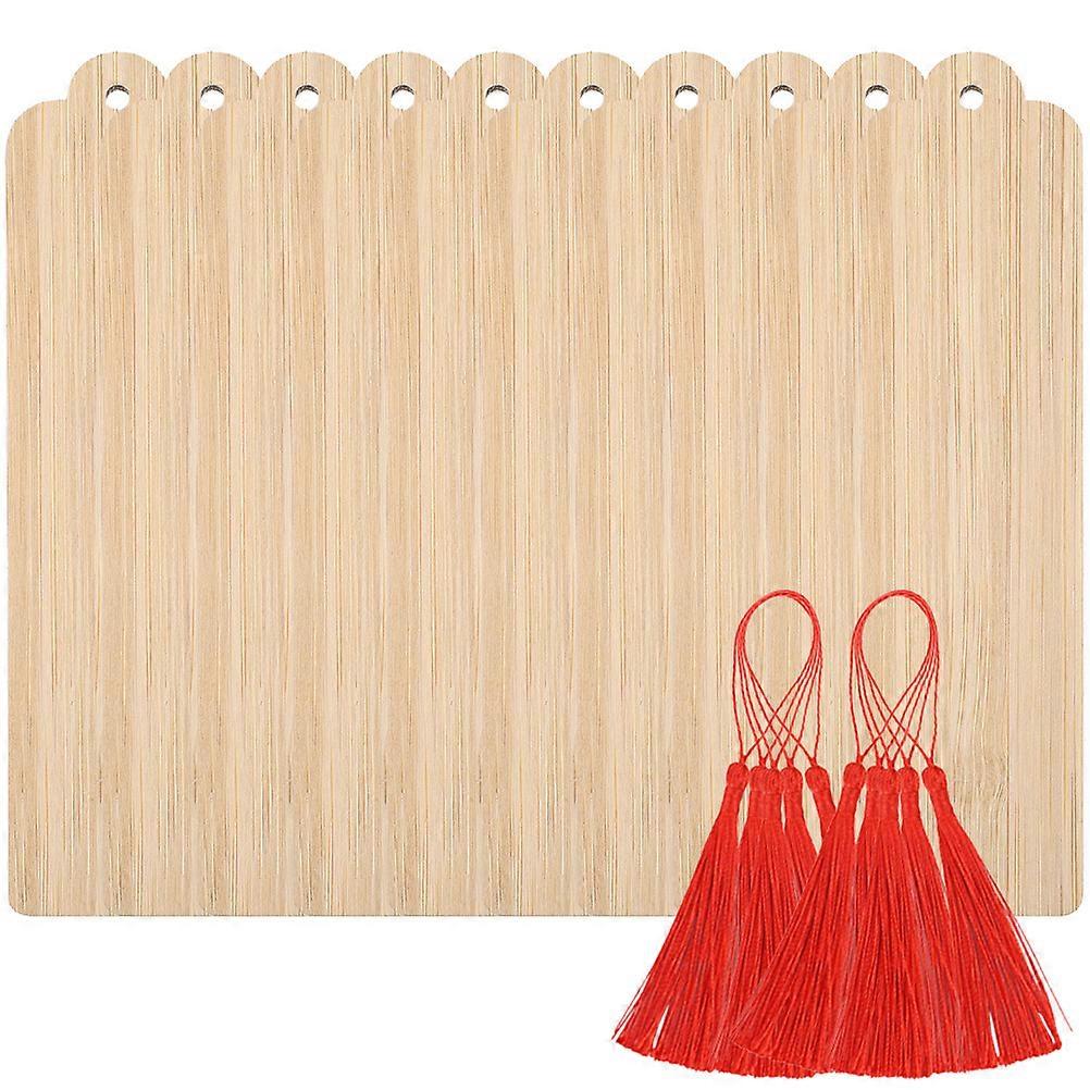 DIY Page Markers Wooden Bookmarks 40Sets Blank for Carving and Drawing