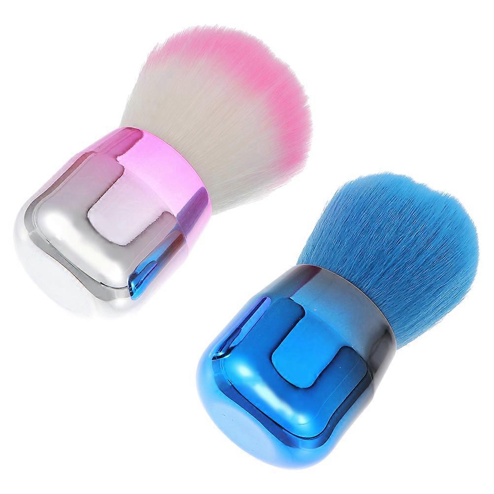 Compact Powder Brush Blusher Brush Professional Use Blue 4x9cm Even And Precise Application 1Pack