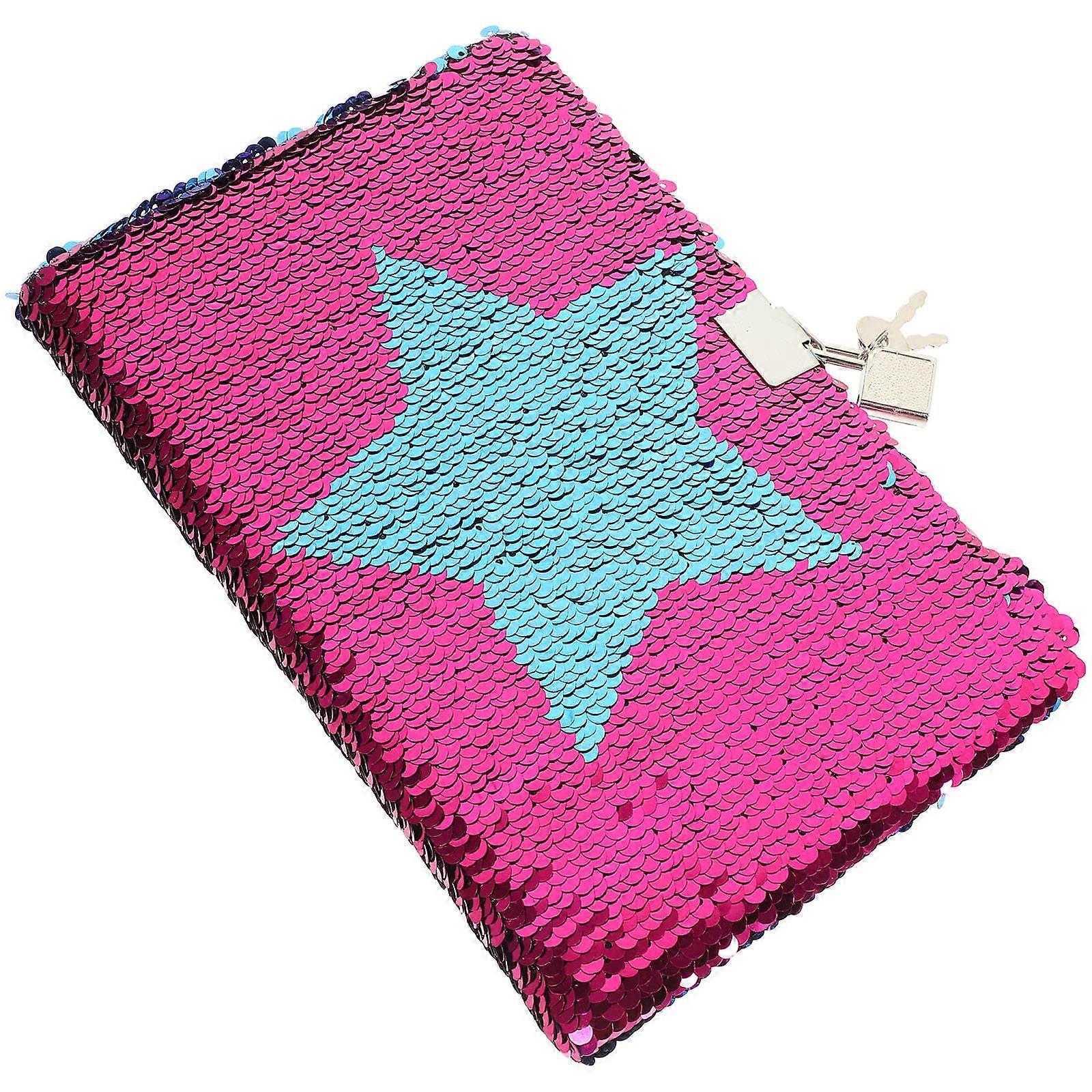 Decorative Notebook Sequin Notebook for Students 4Pcs Rosy Pack