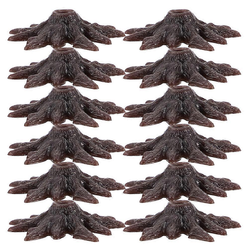 Craft Tree Base for Model Railways with 140Pcs Brown Plastic Miniature