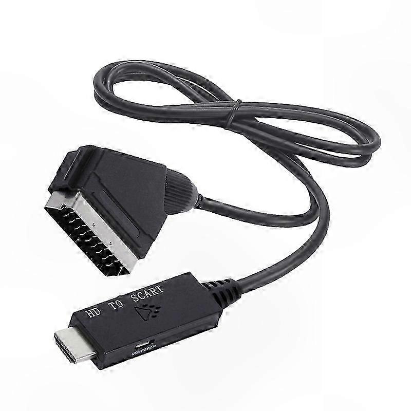 1M HDMI to Scart Adapter Cable for o Video Conversion HD Connection Solution