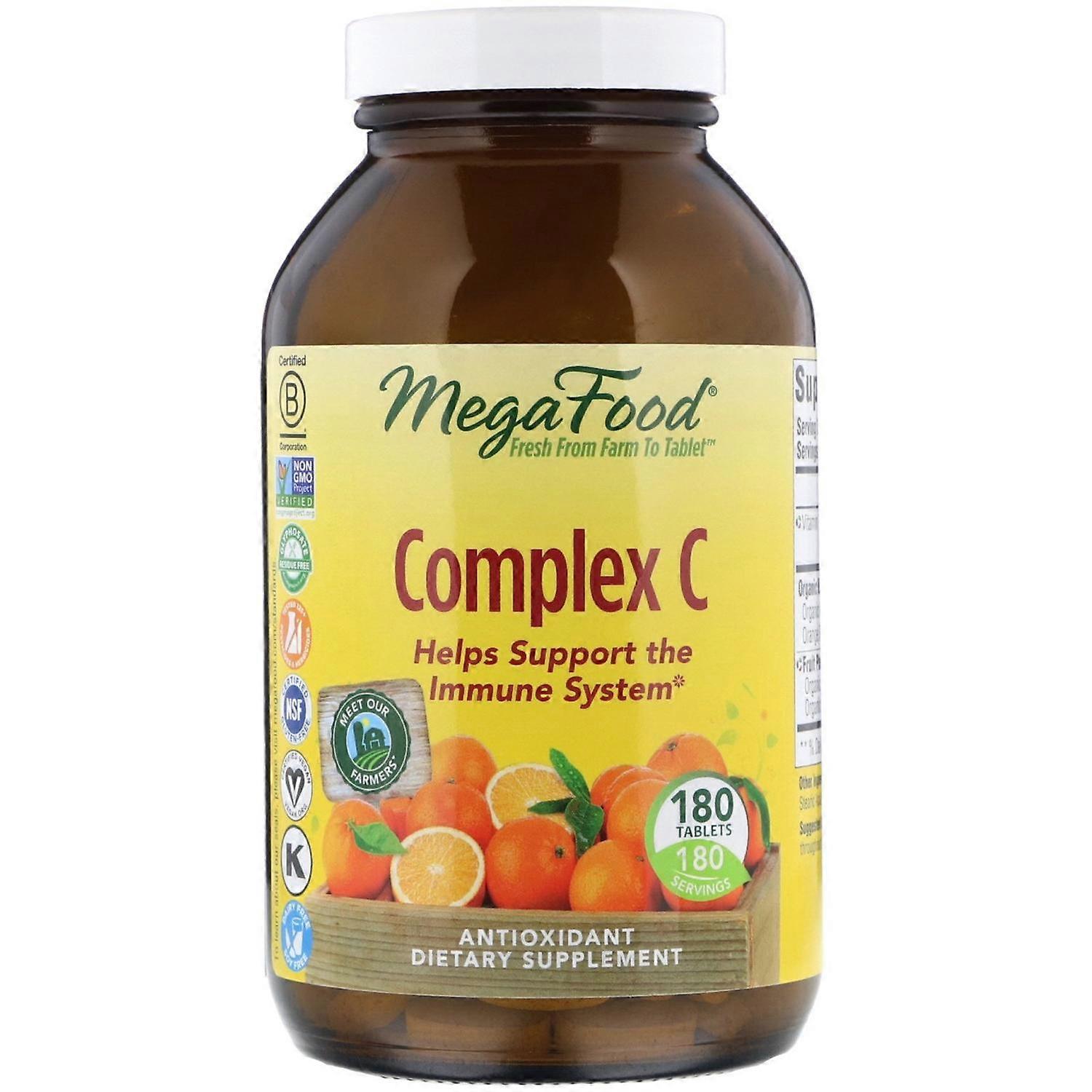 MegaFood, Komplex C, 180 Tabletten