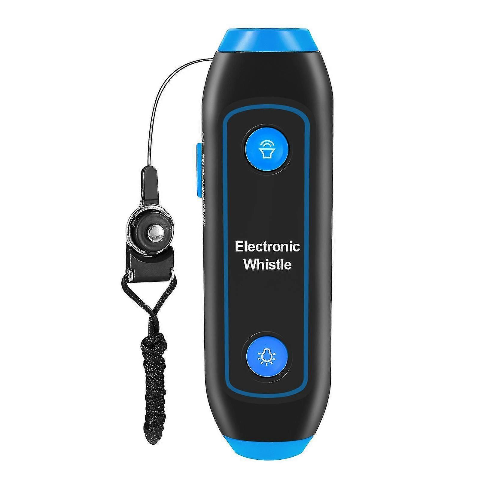 Sifflet électronique Sharp Sound High Decibel Compact Taille Lanière Design Avec Led Lumière Batterie Camping Sifflet Électronique Extérieur Urgence Extérieure
