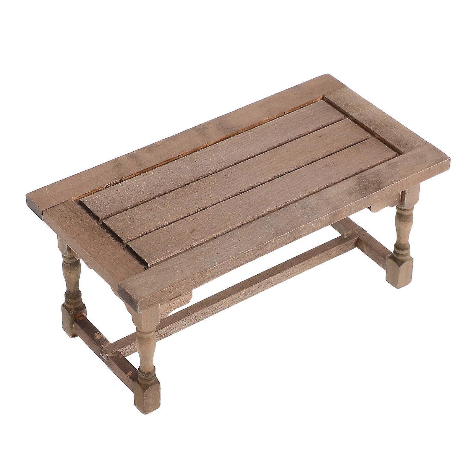 Dollhouse Furniture Table Miniature Design For Scene Building 1:12 Scale 5.89X3.07X2.75in 1 Set