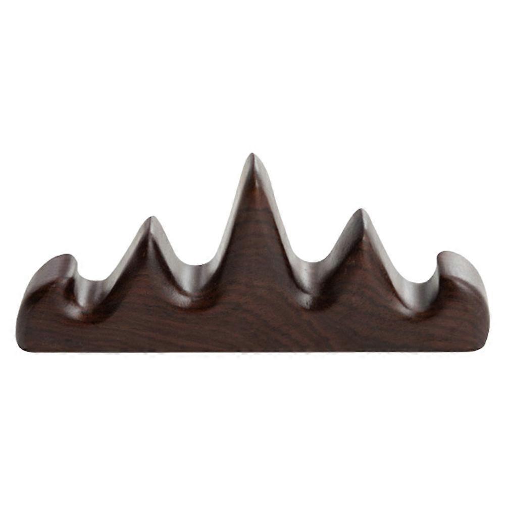 Pen Rack for Calligraphy Wooden Mountain Shape for Storage 2Pcs Set