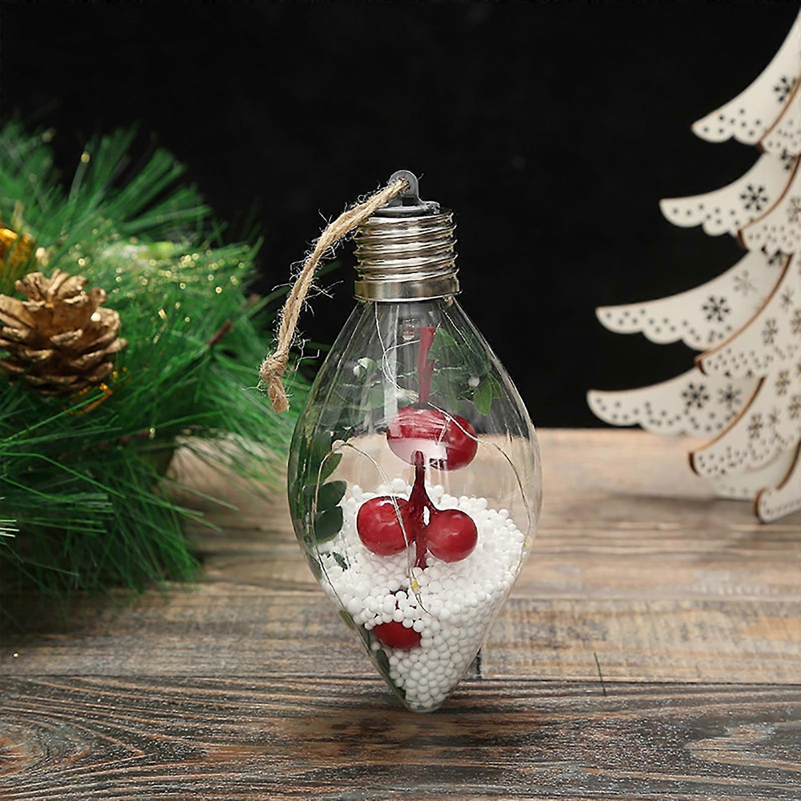 Christmas LED Cones & Transparent Tree Pendants, Compatible with ZKCCNUK, Creative Decorations on Clearance
