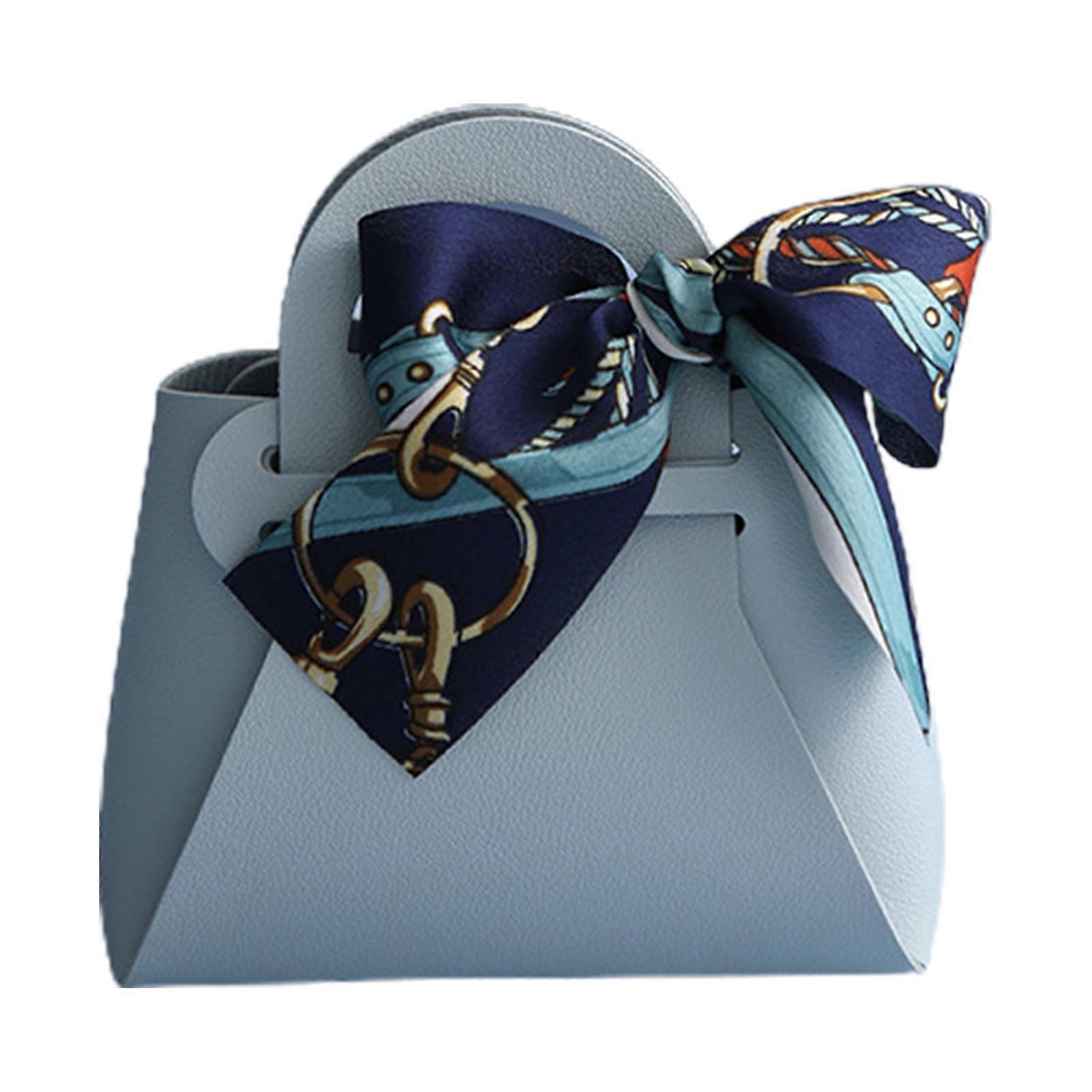 Candy Bag Nordic Style Easy to Assemble Handle Design Pure Elegant Wedding Candy Box with Ribbon Home Decor