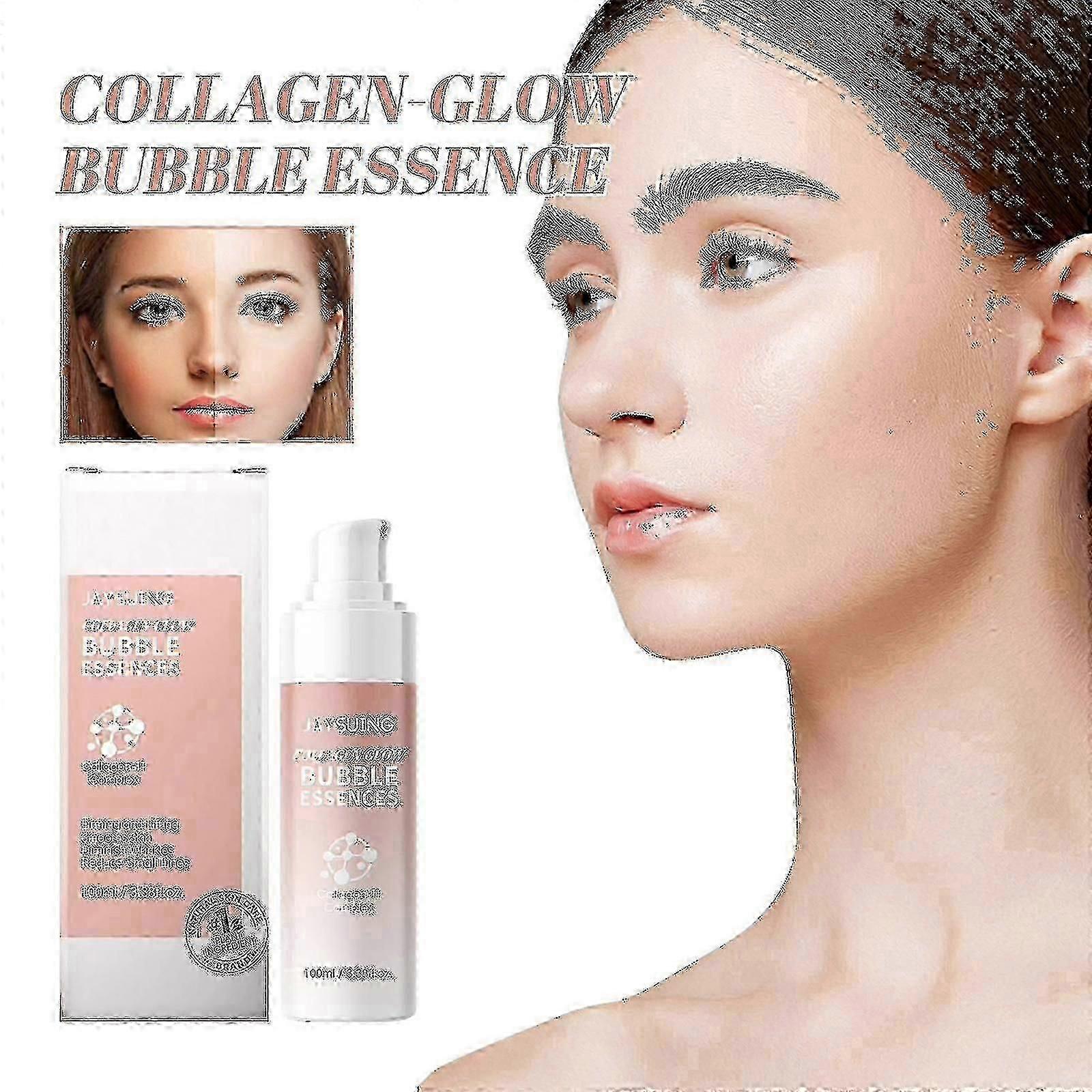 Jaysuingコラーゲンライトバブルエッセンスは、くすんだ引き締めフェイシャルスキンアンチリンクル保湿美容エッセンスBF-4334971547056を修復します