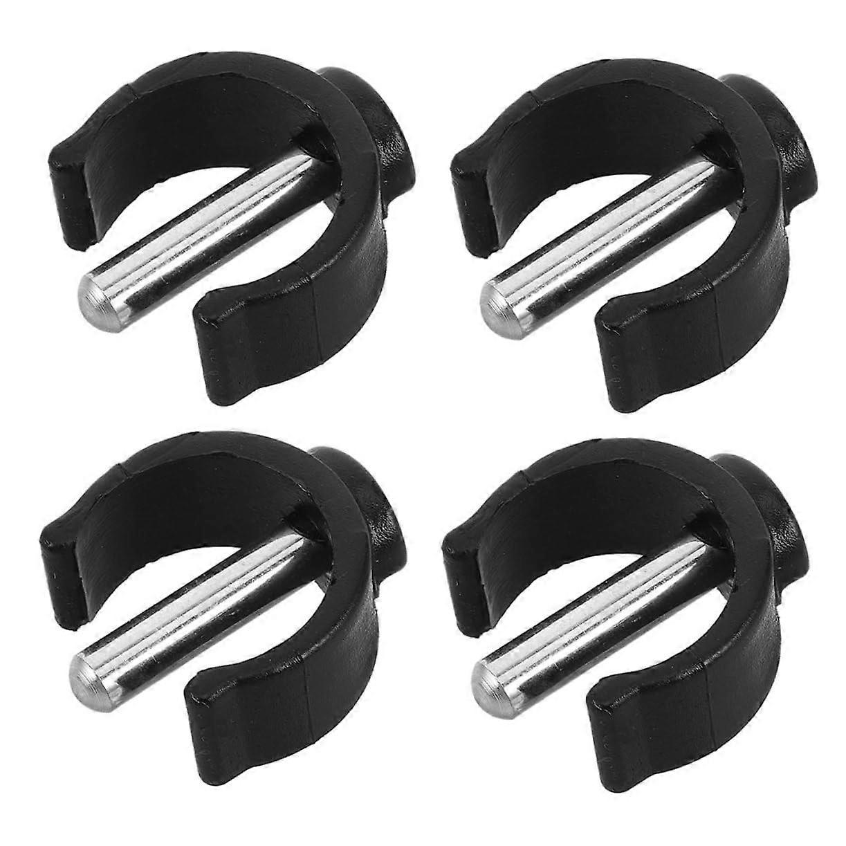 Walking Stick Ferrules 4Piece CShape Latch Buckle Ferrules Set For Walking Sticks Black Easy To Install Grip Tape