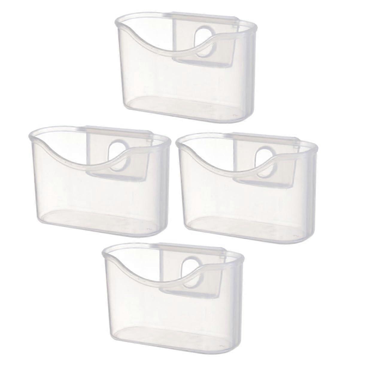 Hanging Refrigerator Organizer Boxes 4Pack PP Plastic Bins For Seasoning Packets Movable WallMounted Kitchen Storage