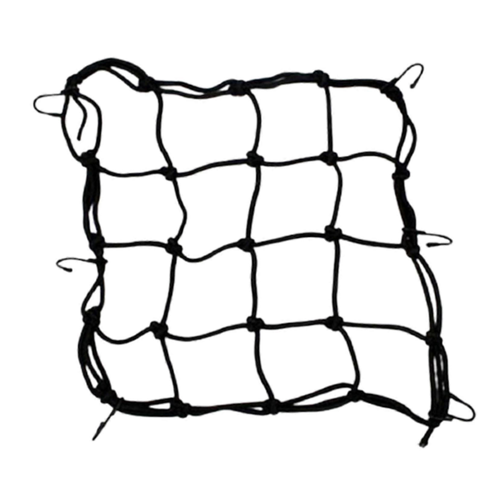 25-26 Elastic Net Bag Holder For Motorcycles Luggage Tie-Down Net with 6 Hooks Bicycle Accessory