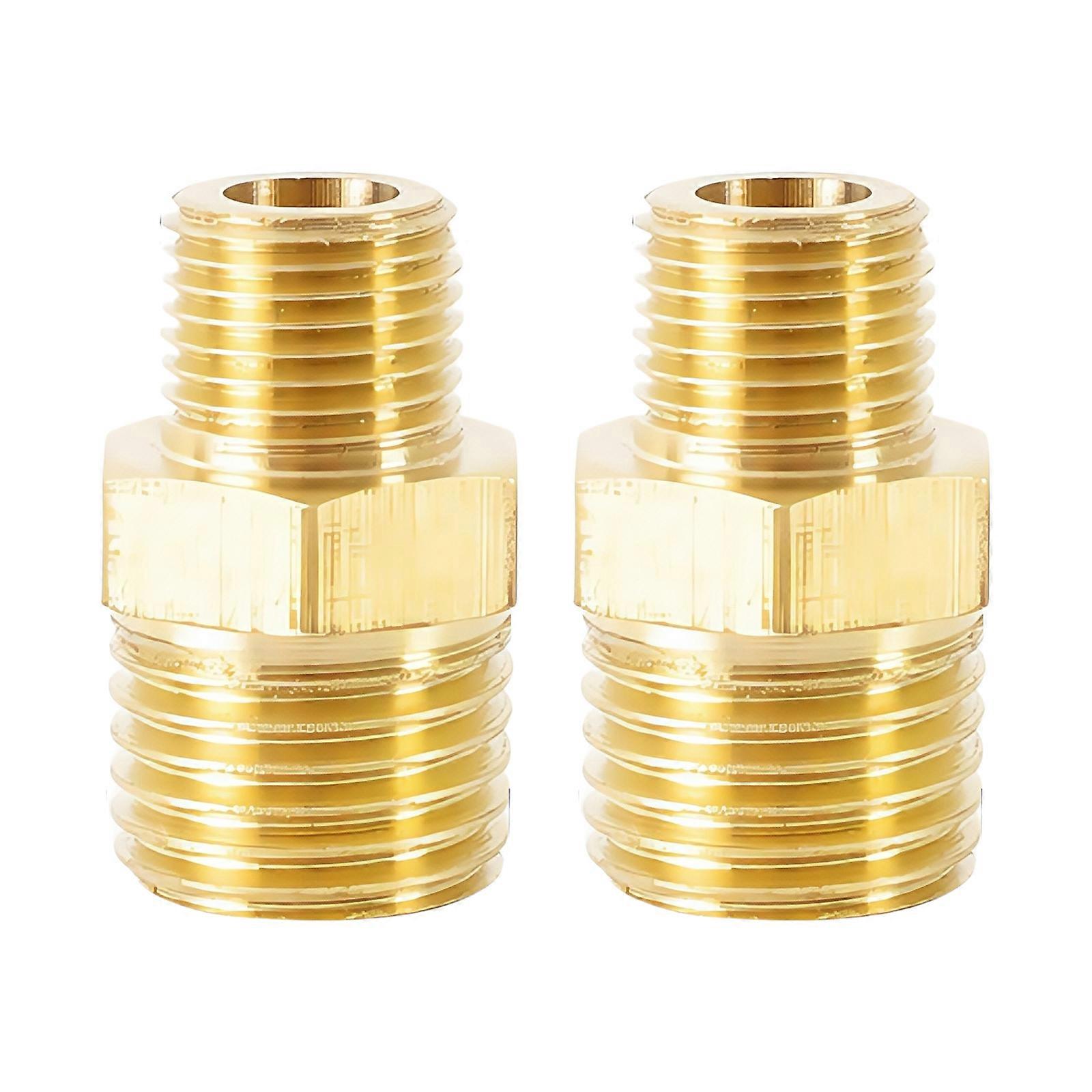 Strong Brass Threaded Coupling Corrosion Resistant & Free Water Connectors set for High Pressure Plumbing Systems Multicolor