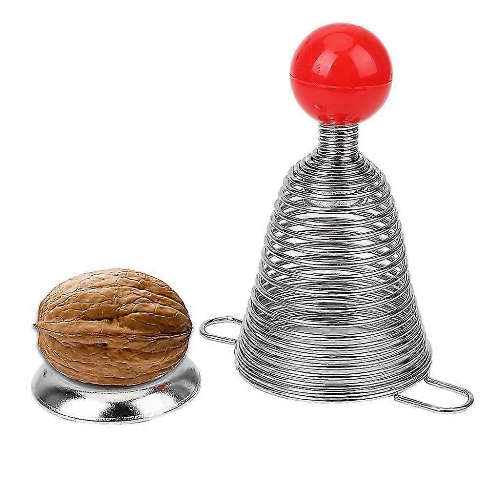 Creative Metal Spring Nutcracker Open Gadget Walnut Artifact Stainless Steel Nut Crackers Professional Tool