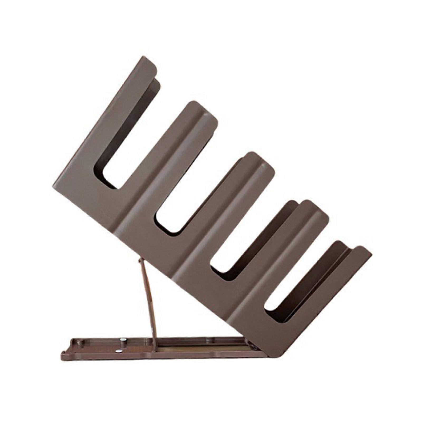 Portable Folding Cup Rack With Four Sections Convenient Sturdy Plastic Materials for Coffee Store Daily Casual Use  Brown.