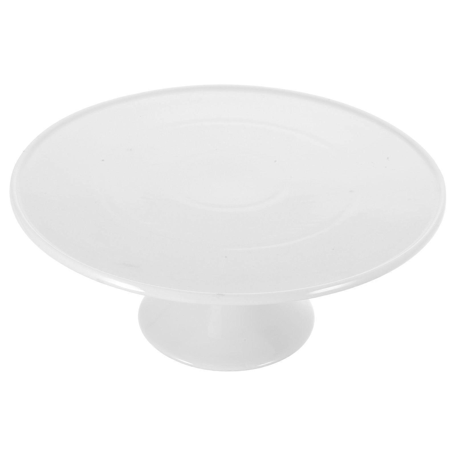 1Pc装飾ケーキトレイ家庭用デザートスタンドセラミックベーキングトレイ(ホワイト)