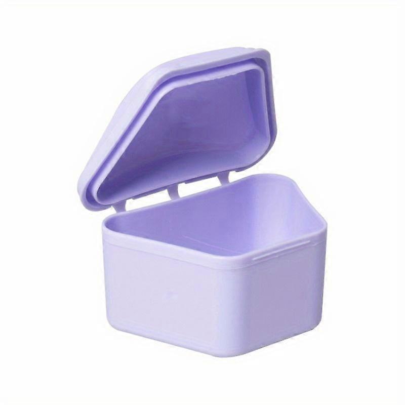 1pc Portable Denture Bath Case - Retainer & Denture Cleaner Cup for Soaking & Travel Cleaning - Storage Container with Secure Lid