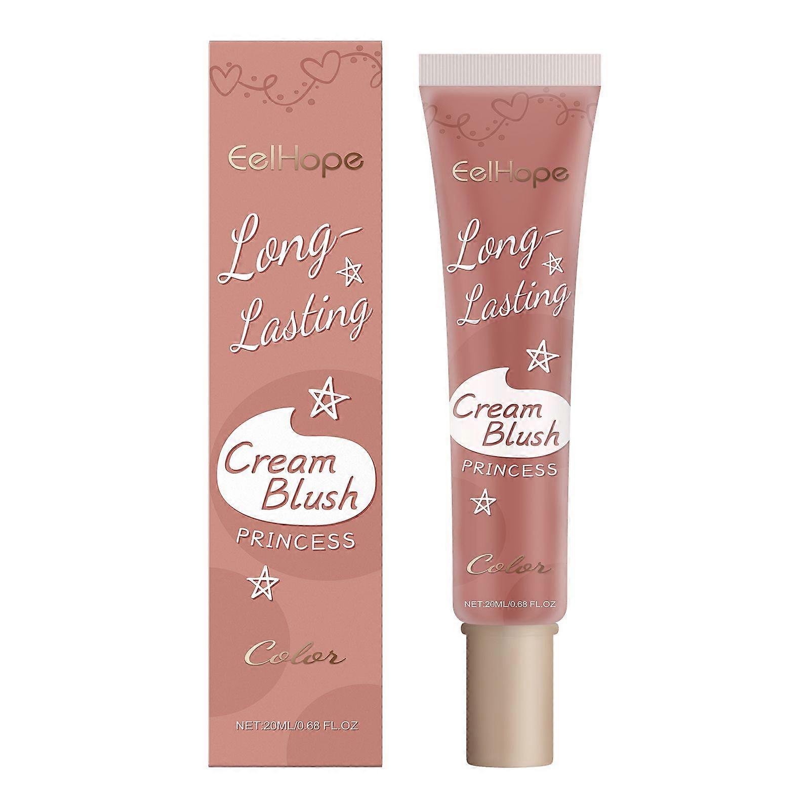 Eelhope Blush Cream Color Rendering Long-Lasting Fadeless Delicate Natural Light Transparent Moisturizing Multi-Purpose Blush Cream