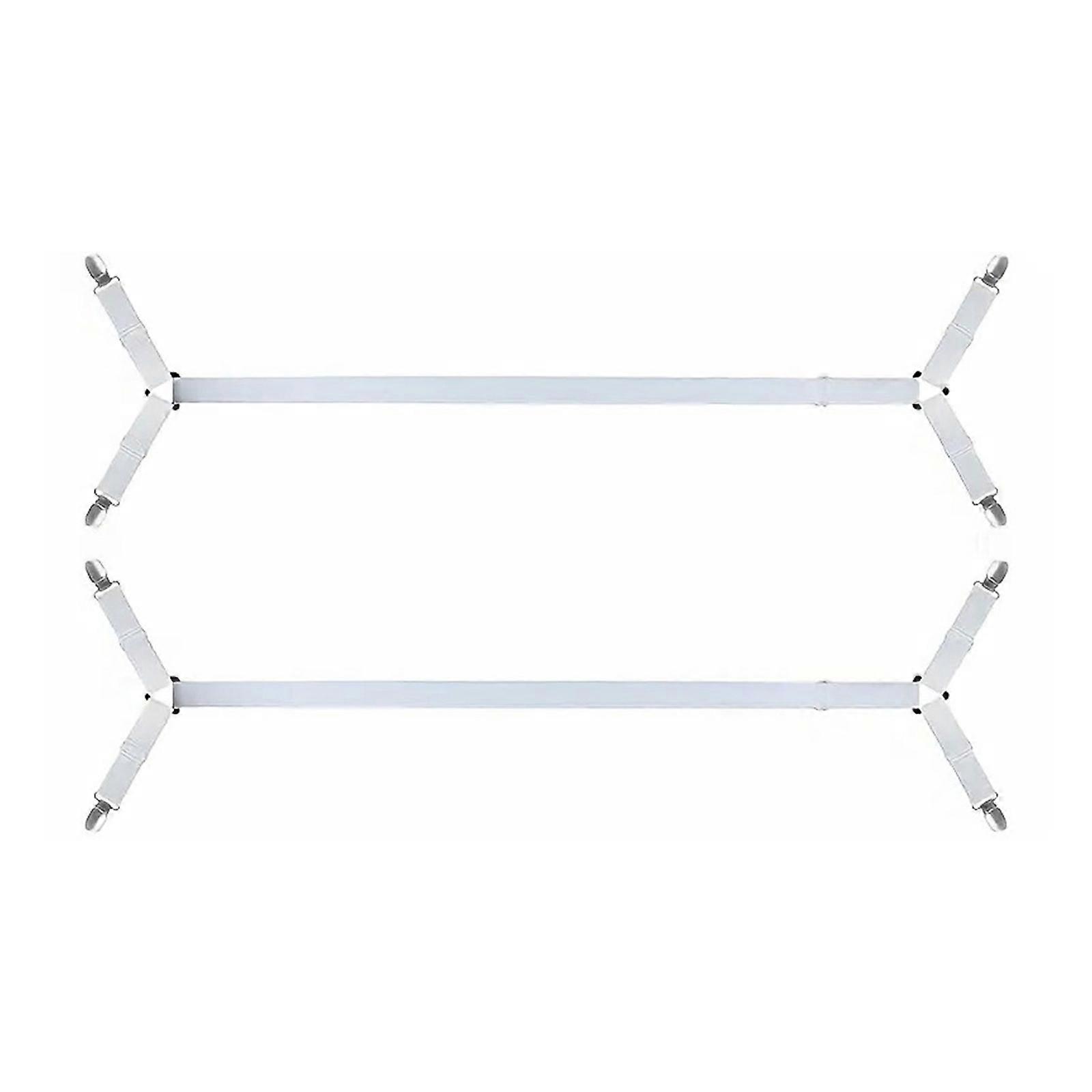 2Pcs No Tool Required Bed Sheet Grippers Antislip Design Bed Sheet Tensioners Metal Clips Compatibles With Various Sizes Multicolor