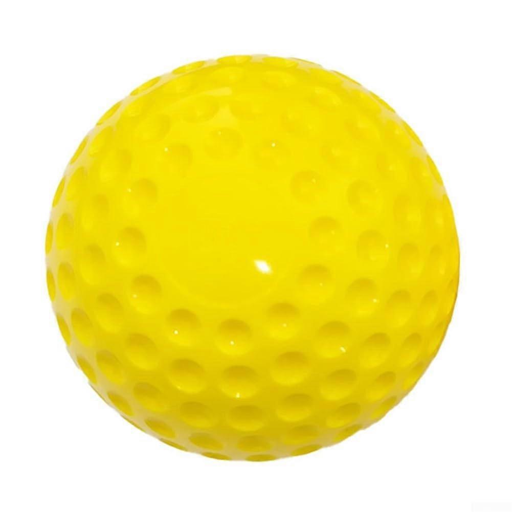 PU Practice Baseballs Dimpled PU Yellow 9 Inch for Pitching Machines Fielding Hitting Training