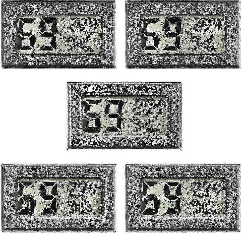5-Pack Mini Digital Hygrometer Thermometer with LCD Display for Indoor Humidity & Temperature Monitoring