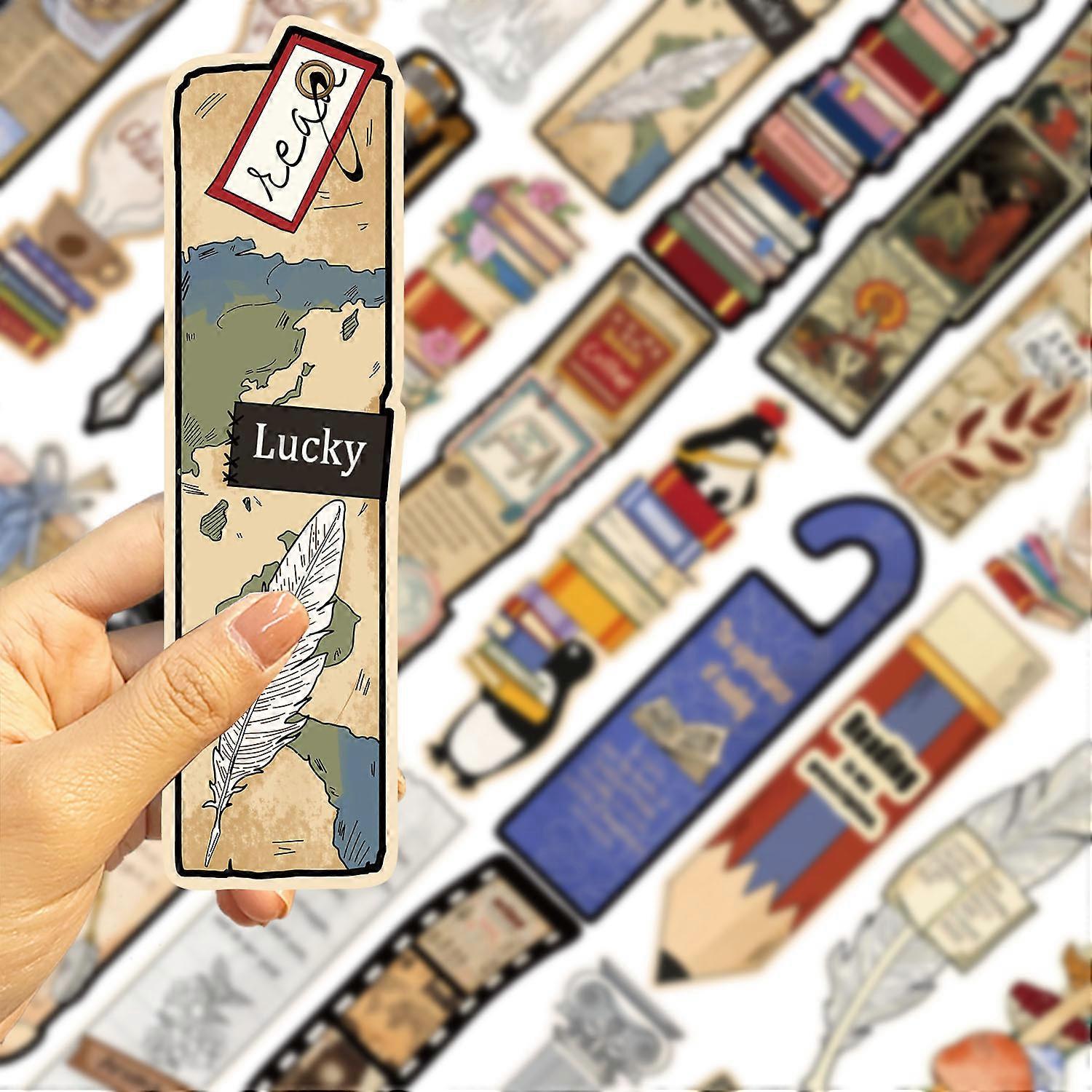 30 Retro Reading Series Simple Journaling Artistic Creative Materials Instagram Reading Paper Bookmark DIY