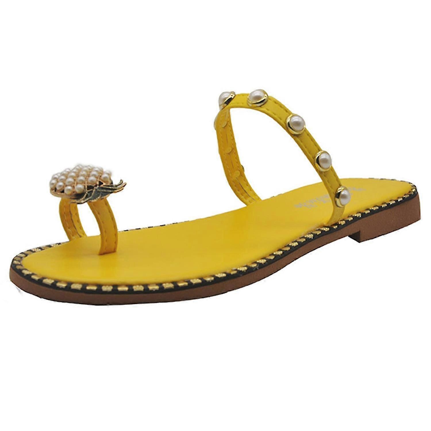 Rantavarvastossut naisille litteät ananassandaalit makea boho tyyli