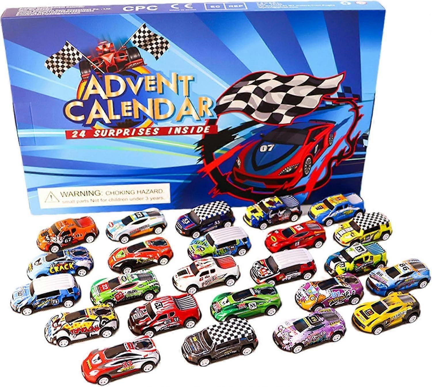 Hots Wheels Car-s Advent Calendar 2024, Boys Christmas Advent Calendar, 24 Days Race Car Toys Set Countdown Calendar For Christmas