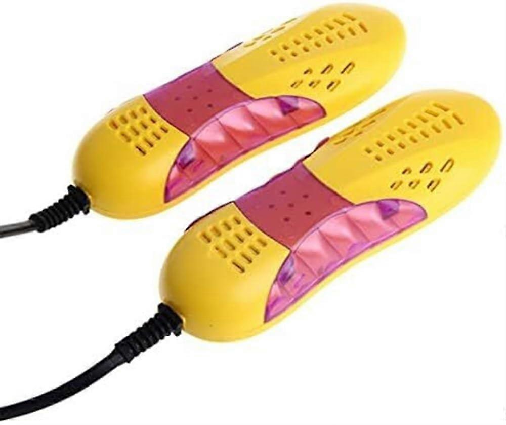 Portable Boot and Shoe Dryer with Travel Lamp, Electric Dehumidifying Heater for Wet Footwear, Yellow