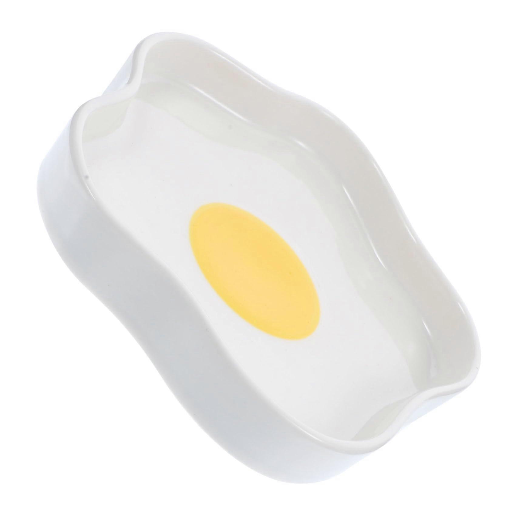 Cartoon Ceramic Egg Plate Irregular Dish for Salad Dessert Appetizers Fruit Serving