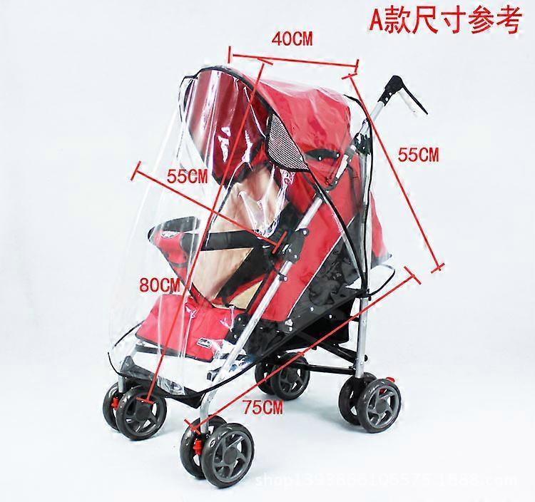 Universal Pushchair Stroller Pram Buggy Transparent Rainproof Cover Rain Shade