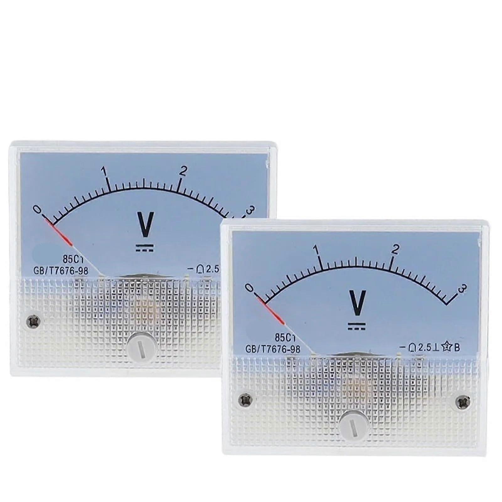 85C1 DC Analog Panel Voltmeter Ammeter 1500V Gauge for Battery Monitoring Instant Readout