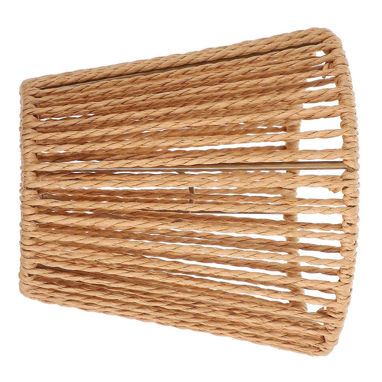 Rustic Paper Rope Lampshade for Ceiling Lamp Cover Replacement Khaki