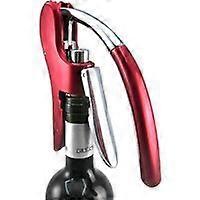 Professional Zinc Alloy Corkscrew, High Quality Lever Corkscrew With Built-in Foil Cutter And Bottle Opener, Server Tool Red