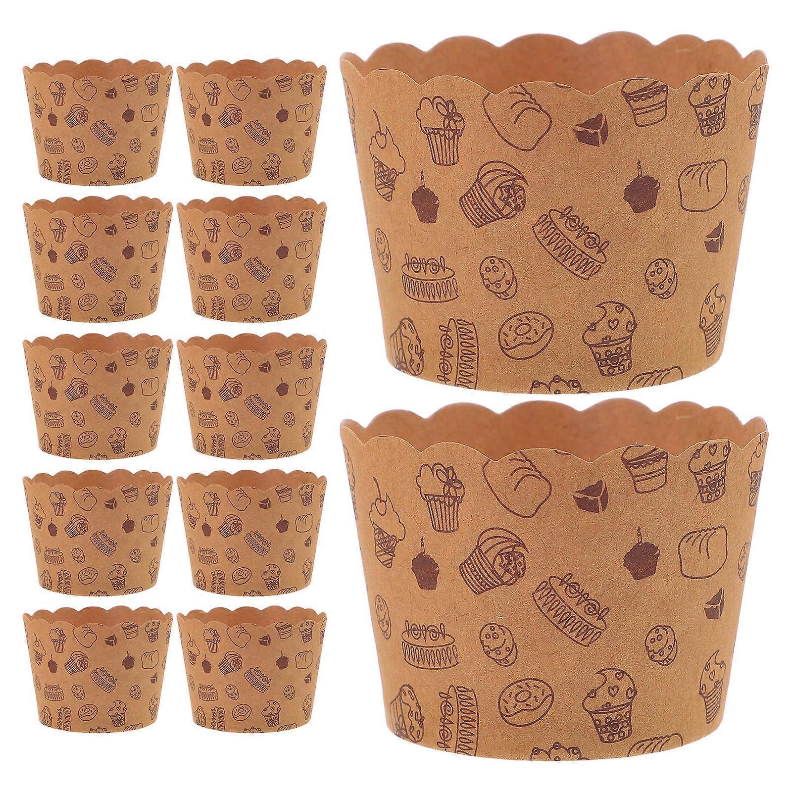 Paper Cupcake Liner Kraft Cupcake Wrappers for Storage 50Pcs
