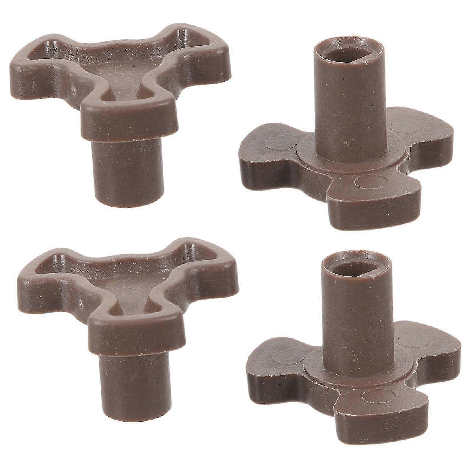 Microwave Guide Support Coupler 4Piece Turntable Roller Replacement Kit With YShaped Bracket And Connector Shaft