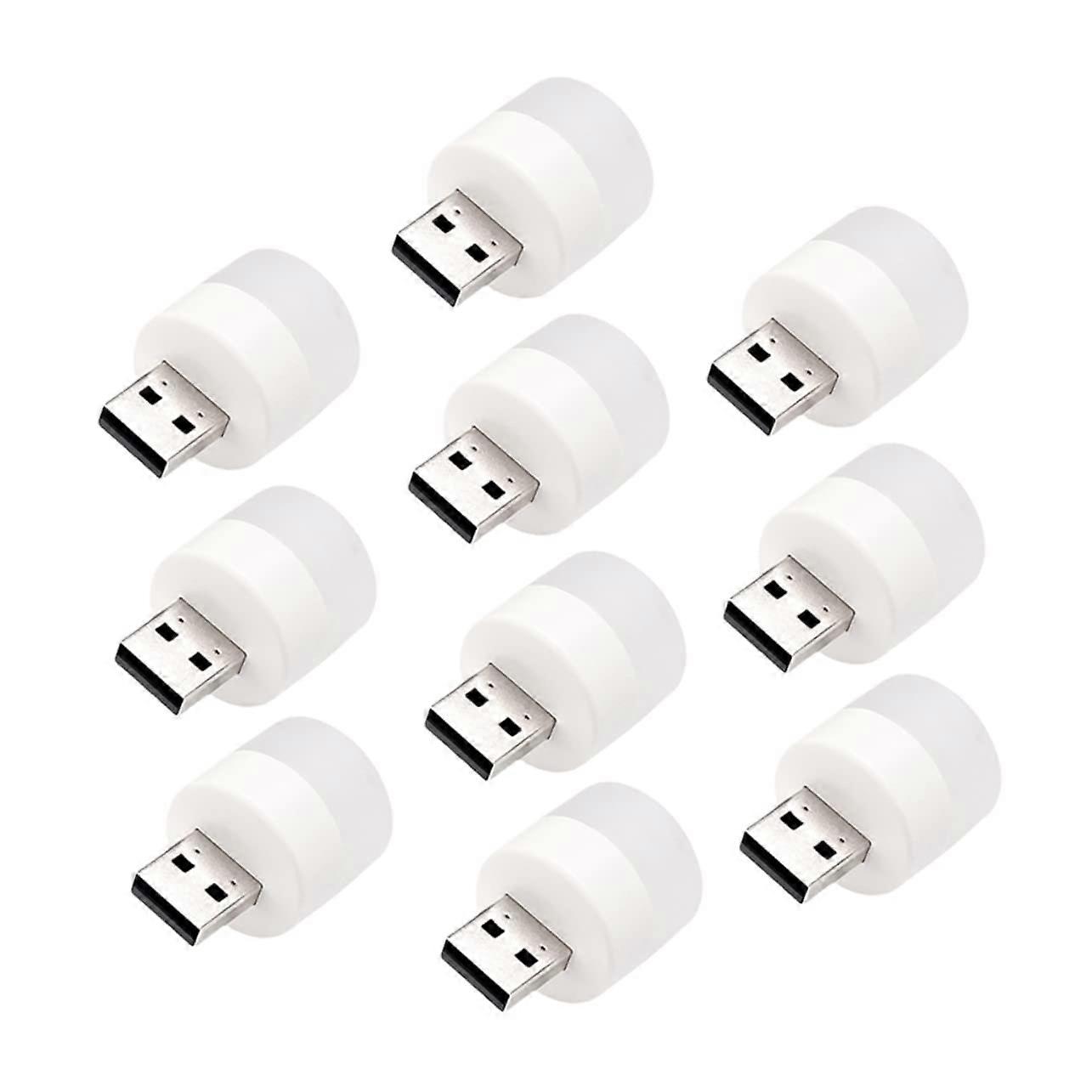 USB Night Light 10 Pack LED Ambient Light Bulbs Dimmable Warm Glow USB Powered for Bedroom